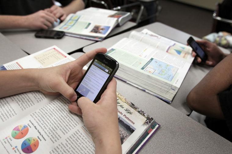 Phone usage in class.