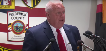 PHOTO: Frederick County Sheriff speaks following the dismissal of federal charges against him
